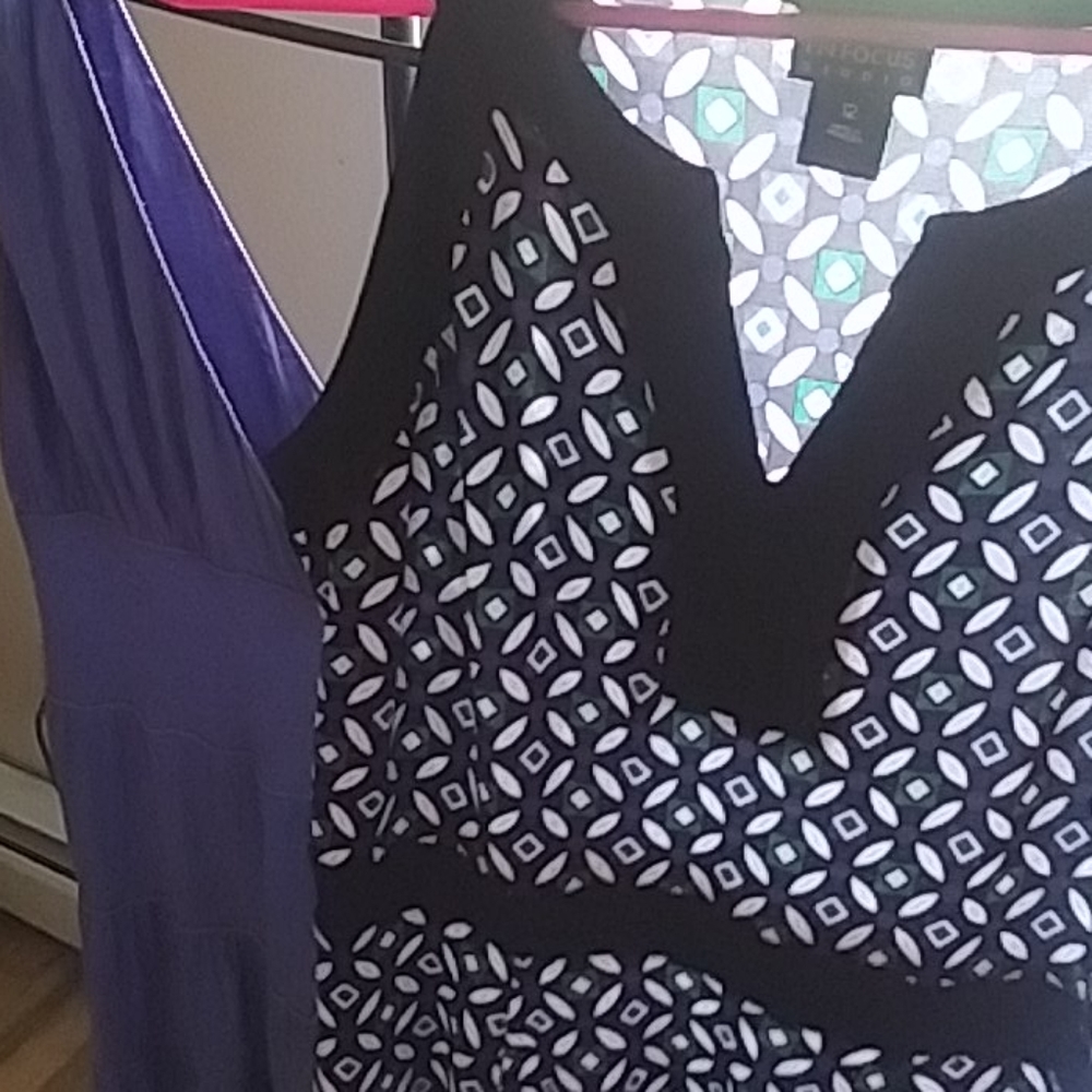 Size L 12 summer dresses purple blue